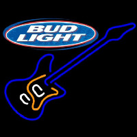 Bud Light Blue Electric Guitar Beer Sign Neonreclame