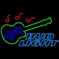 Bud Light Blues Guitar Beer Sign Neonreclame