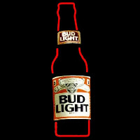 Bud Light Bottle Beer Sign Neonreclame
