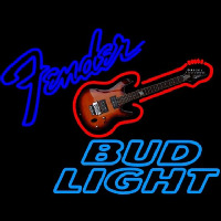 Bud Light Fender Guitar Beer Sign Neonreclame