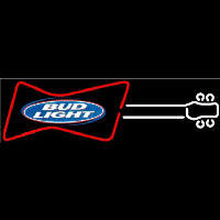 Bud Light Guitar Red White Beer Sign Neonreclame