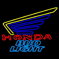 Bud Light Honda Motorcycles Gold Wing Beer Sign Neonreclame