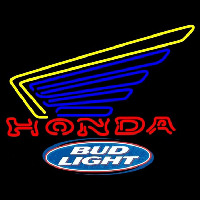 Bud Light Logo Honda Motorcycles Gold Wing Beer Sign Neonreclame
