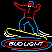 Bud Light Snowboarder Beer Sign Neonreclame