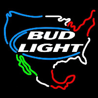 Bud Light Usa Map Beer Sign Neonreclame