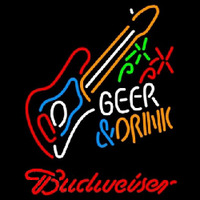 Budweiser And Drink Guitar Beer Sign Neonreclame
