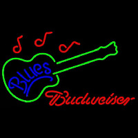 Budweiser Blues Guitar Beer Sign Neonreclame