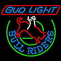 Budweiser Bud Light Bull Riders Beer Sign Neonreclame