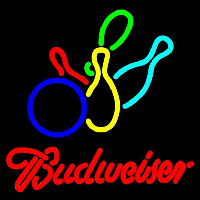 Budweiser Colored Bowling Beer Sign Neonreclame