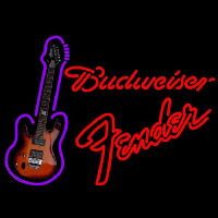 Budweiser Fender Red Guitar Beer Sign Neonreclame