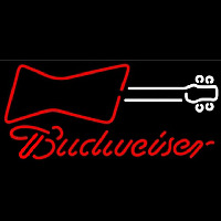 Budweiser Guitar Red White Beer Sign Neonreclame