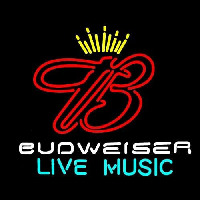 Budweiser Live Music 2 Beer Sign Neonreclame