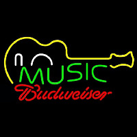 Budweiser Music Guitar Beer Sign Neonreclame