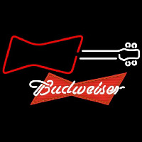 Budweiser Red Guitar Red White Beer Sign Neonreclame