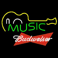 Budweiser Red Music Guitar Beer Sign Neonreclame