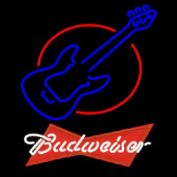 Budweiser Red Red Round Guitar Beer Sign Neonreclame