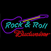 Budweiser Rock N Roll Guitar Beer Sign Neonreclame