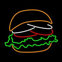 Burger With The Lettuce Tomato Bun Neonreclame