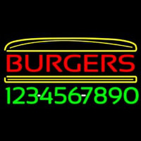 Burgers Inside Burger With Phone Number Neonreclame