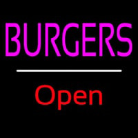 Burgers Open White Line Neonreclame