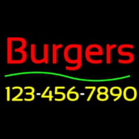 Burgers With Phone Number Neonreclame