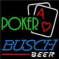 Busch Green Poker Beer Sign Neonreclame