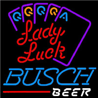 Busch Lady Luck Series Beer Sign Neonreclame