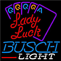 Busch Light Lady Luck Series Beer Sign Neonreclame