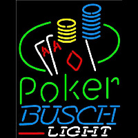 Busch Light Poker Ace Coin Table Beer Sign Neonreclame
