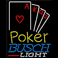 Busch Light Poker Ace Series Beer Sign Neonreclame
