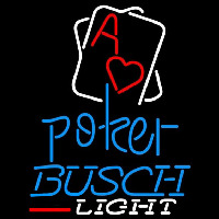 Busch Light Rectangular Black Hear Ace Beer Sign Neonreclame