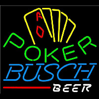 Busch Poker Yellow Beer Sign Neonreclame