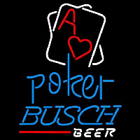 Busch Rectangular Black Hear Ace Beer Sign Neonreclame