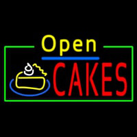Cakes Open With Green Border Neonreclame
