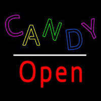 Candy Open White Line Neonreclame