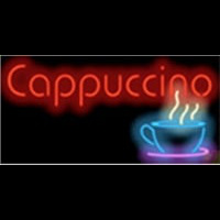 Cappuccino Cafe Food Neonreclame