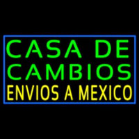 Casa De Cambios Envois A Me ico Blue Border Neonreclame