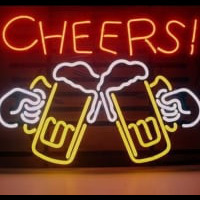 Cheers Bier Bier Bar Open Neonreclame