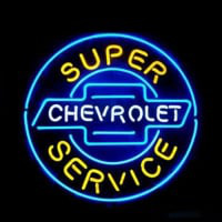 Chevrolet Super Service Winkel Open Neonreclame