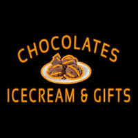 Chocolate Ice Cream And Gifts Neonreclame