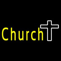 Church With Cross Neonreclame