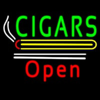 Cigars Logo Open White Line Neonreclame