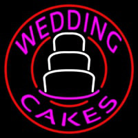 Circle Pink Wedding Cakes Neonreclame