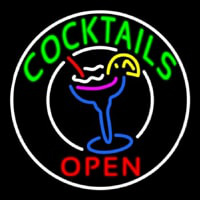 Circular Cocktail With Cocktail Neonreclame