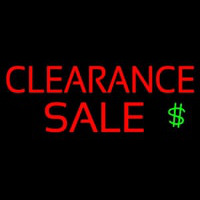 Clearance Sale With Dollar Logo Neonreclame