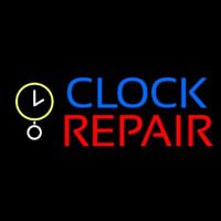 Clock Repair Block Neonreclame