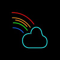 Cloud With Rainbow Neonreclame