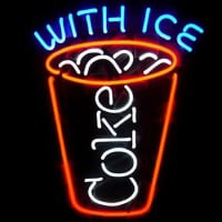 Coca Cola Coke With Ice Beer Bar Neon Light Sign Neonreclame