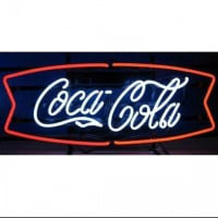 Coca Cola Red And White Fishtail Neonreclame