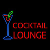 Cocktail Lounge With Martini Glass Neonreclame